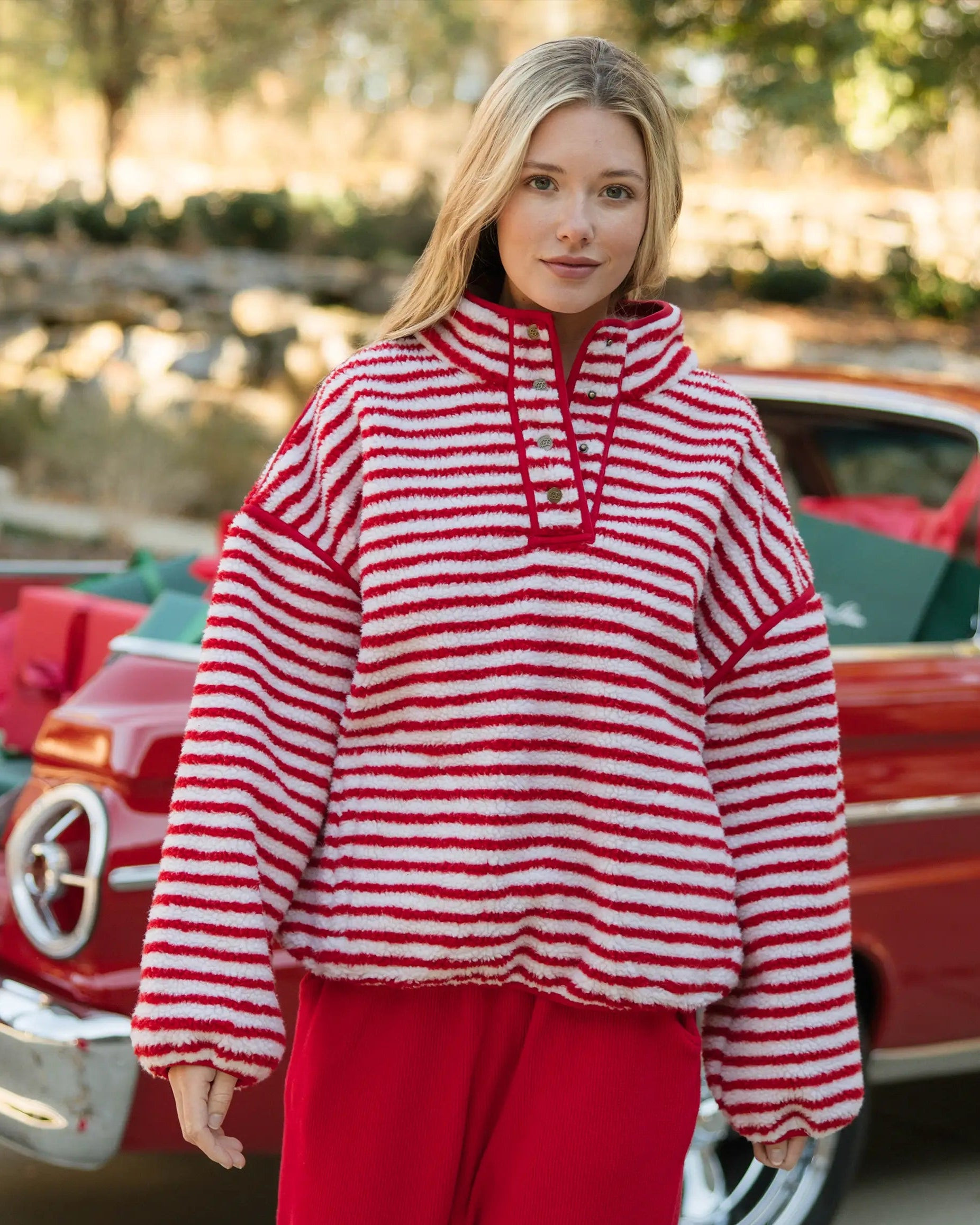 DAY 1 - Striped Fleece Pullover | Eleven Eleven
