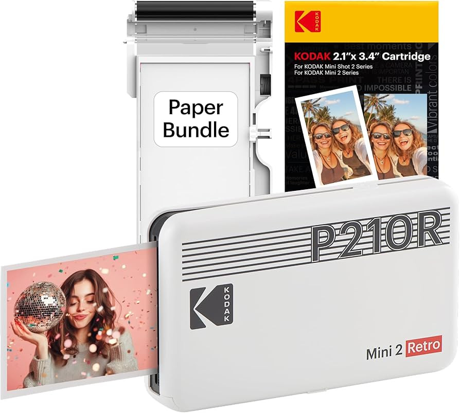 KODAK Mini 2 Retro 2x3 Portable Photo Printer, 38 Sheets, Bluetooth Smartphone Printer for iPhone... | Amazon (US)