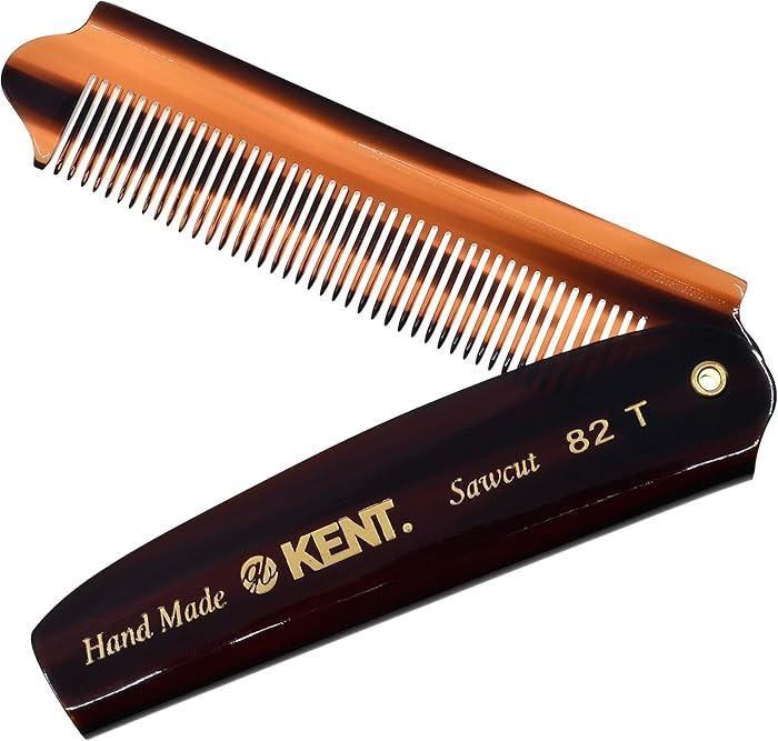 Kent 82T Handmade Folding Pocket Comb for Men, Fine Tooth Hair Comb Straightener for Everyday Gro... | Amazon (US)