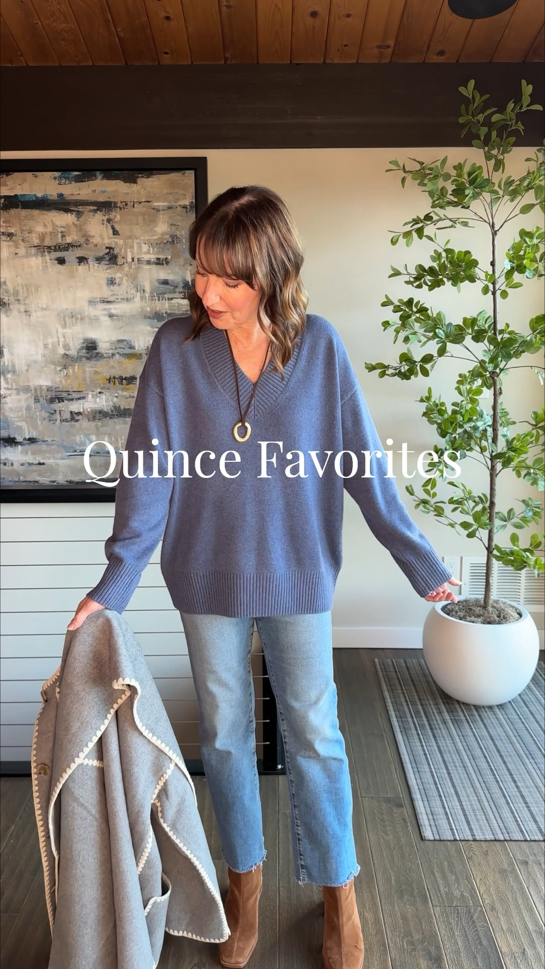 These @onequince pieces are absolute staples in our winter wardrobes!🧶👖

Quince sweaters deliver high style at such affordable prices. We love these V-neck and boat neck cashmere sweaters as well as this collared cardigan and hooded sweater! They all come in so many pretty colors! 

Quince has become our source for top quality coats at huge savings! Krista’s Italian wool blazer coat is so classic & chic, and we don’t mind twinning in this fun and cozy scarf coat! 
#quincepartner
Winter outfit, office outfit, mom outfit

#LTKWorkwear #LTKFindsUnder100 #LTKOver40