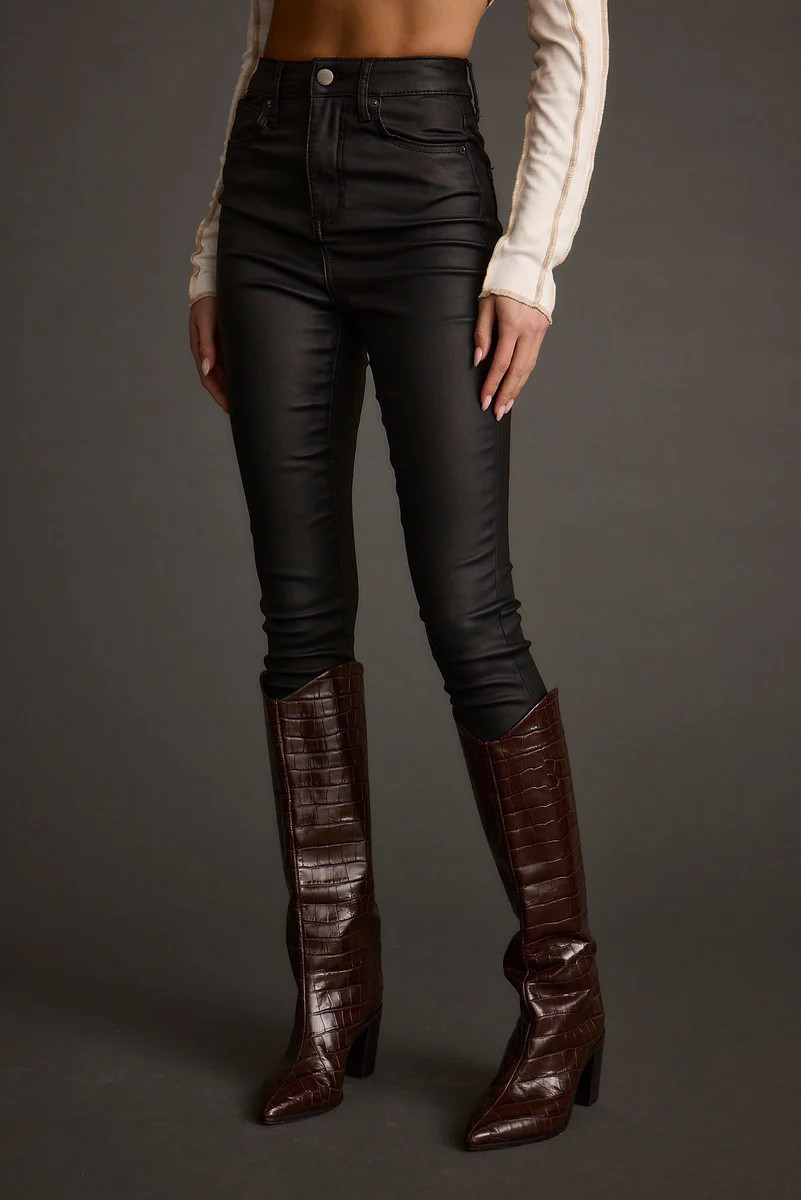 Nixon Black Coated Pants | 12th Tribe