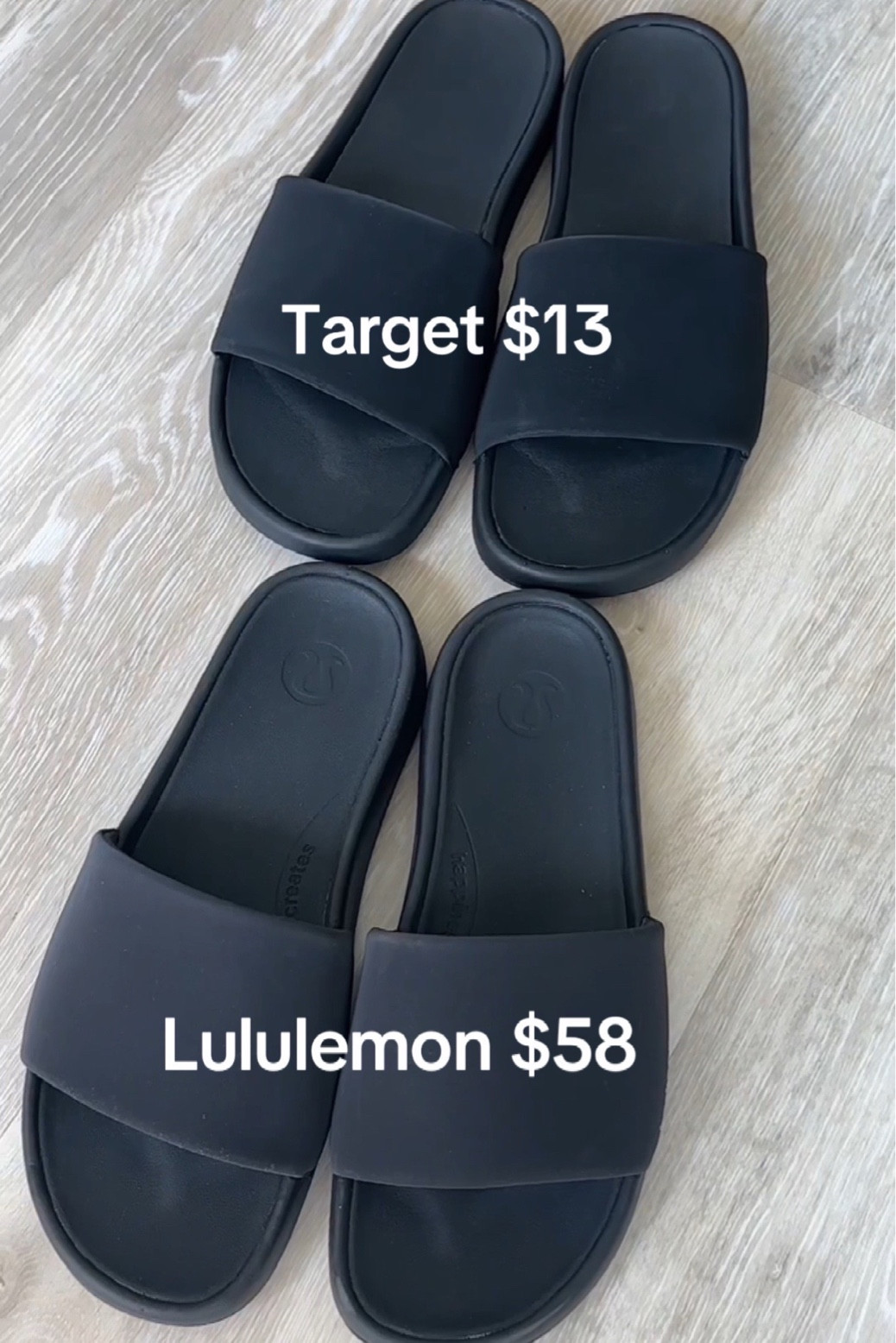 Summer slides!
There is now a VERY affordable alternative to Lululemon’s restfeel slides! Target has a similar pair for just $13‼️ (on sale right now) The perfect summer shoe😍🤗 So identical 