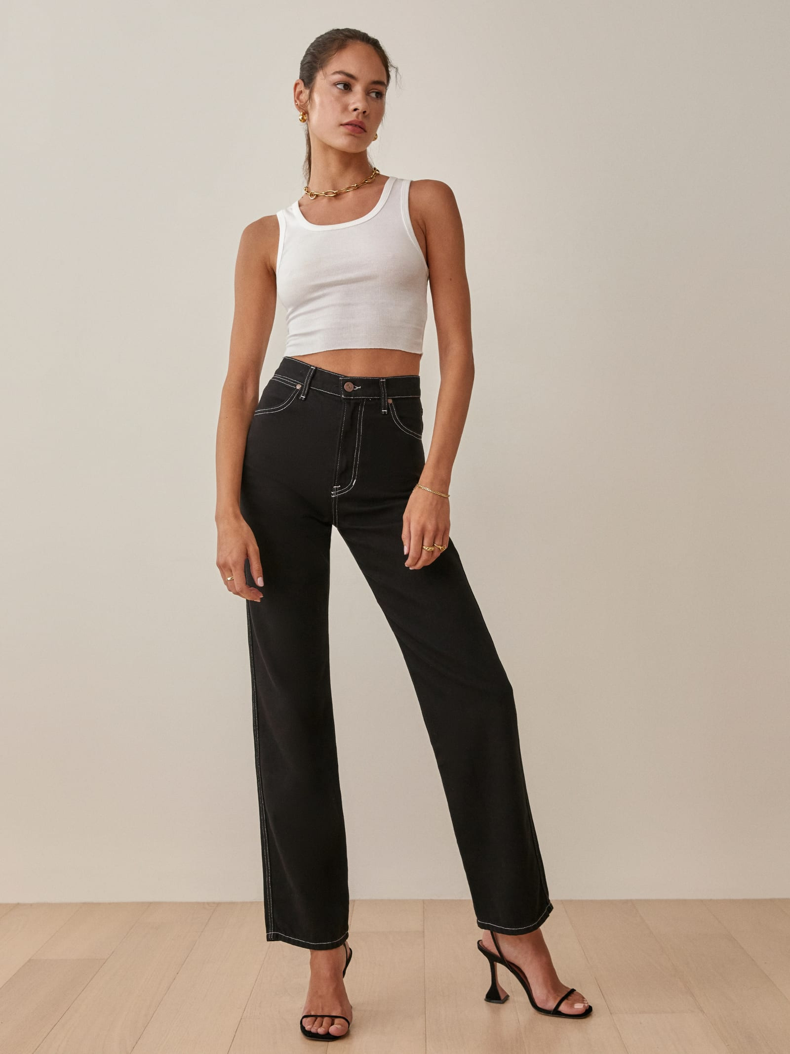 Cowboy High Rise Straight Jeans | Reformation (Global)