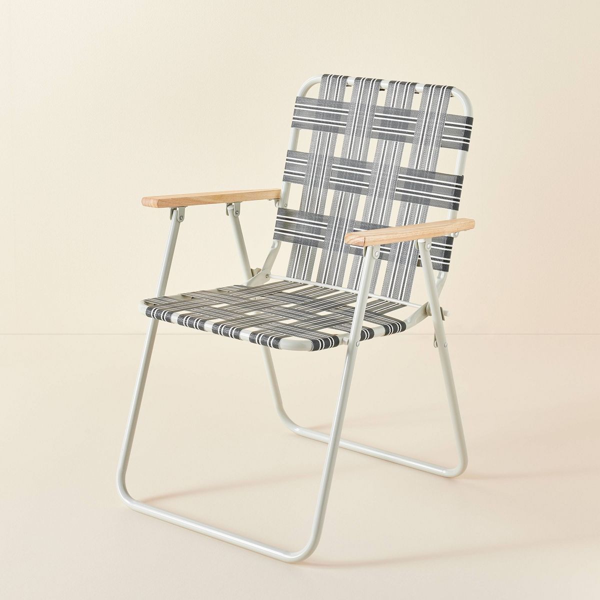 Folding Lawn Chair - Blue/Gray Plaid - Hearth & Hand™ with Magnolia | Target