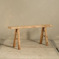 Vintage Elm Narrow Bench {C} | Free Shipping | Etsy (US)