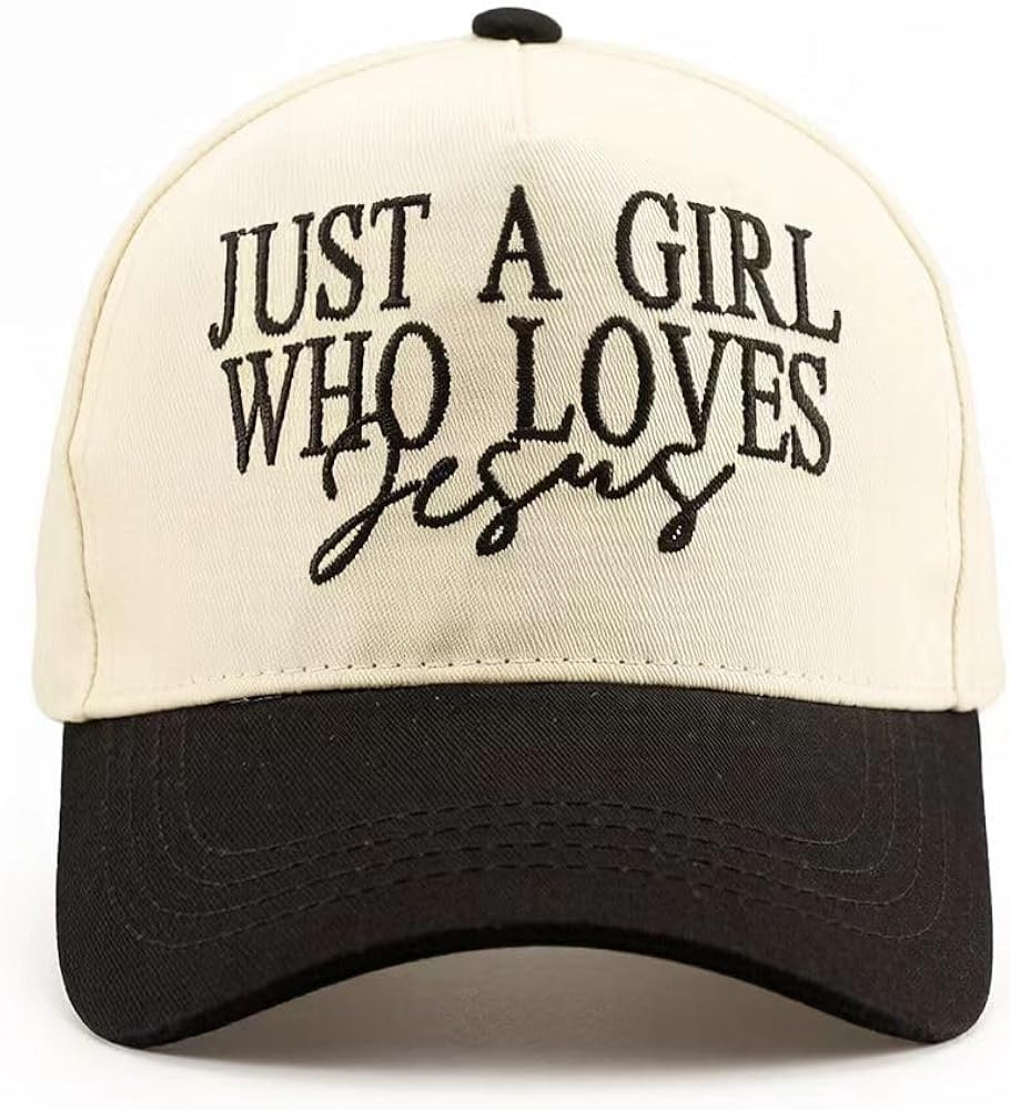 Two Tone Embroidered Lettering Baseball Cap | Amazon (US)