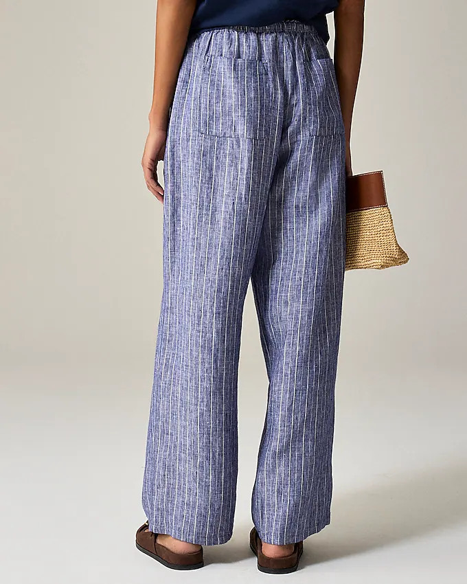 New Soleil pant in striped linen | J. Crew US