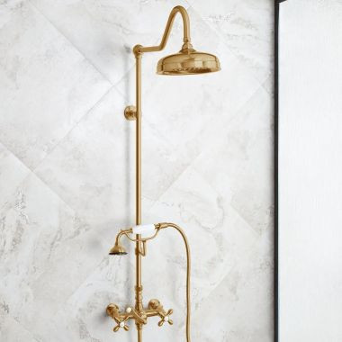 Mason Hill Collection Exposed Cross Handle Shower Set with Handshower | Vintage Tub & Bath