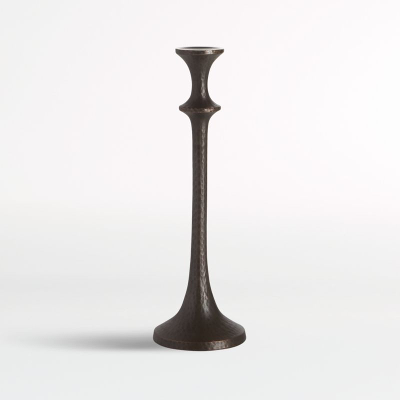 Emmett Bronze Taper Candle Holder 11.75" + Reviews | Crate and Barrel | Crate & Barrel