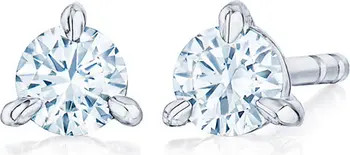 Round Brilliant Cut Diamond & Platinum Stud Earrings - 0.25ct. | Nordstrom