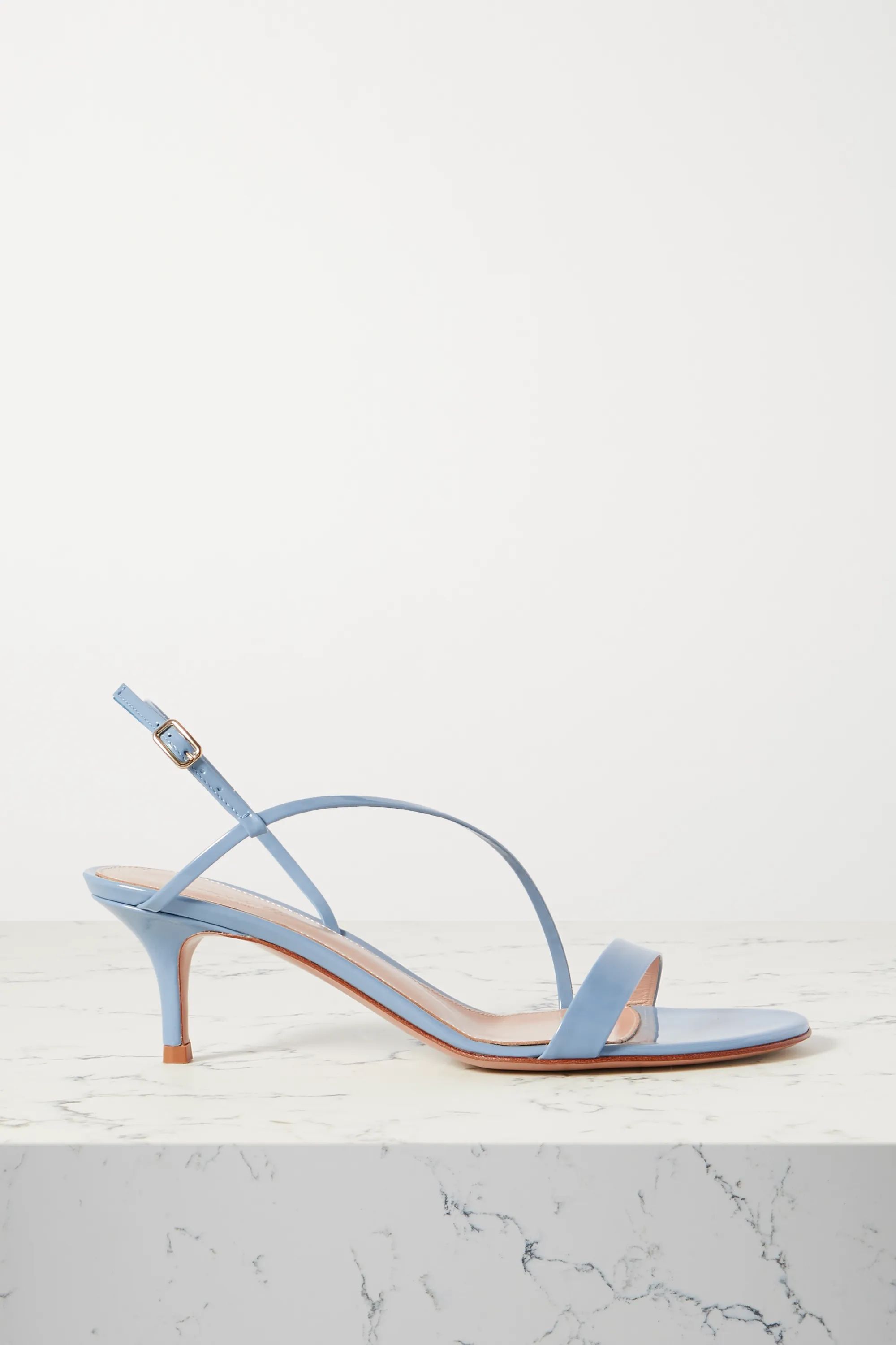 Blue Manhattan 55 patent-leather sandals | Gianvito Rossi | NET-A-PORTER | NET-A-PORTER (US)