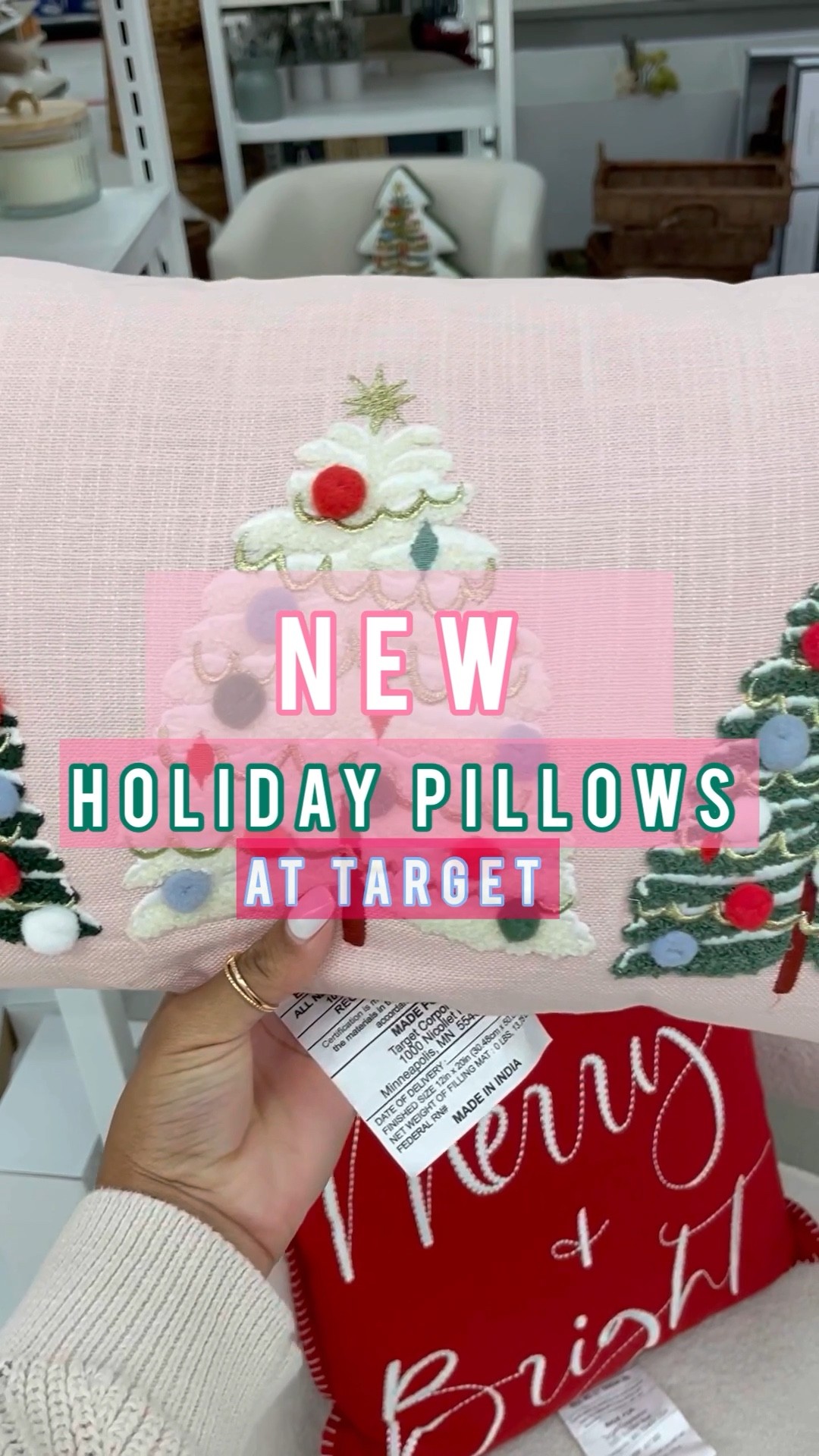 Holiday Pillows at Target!