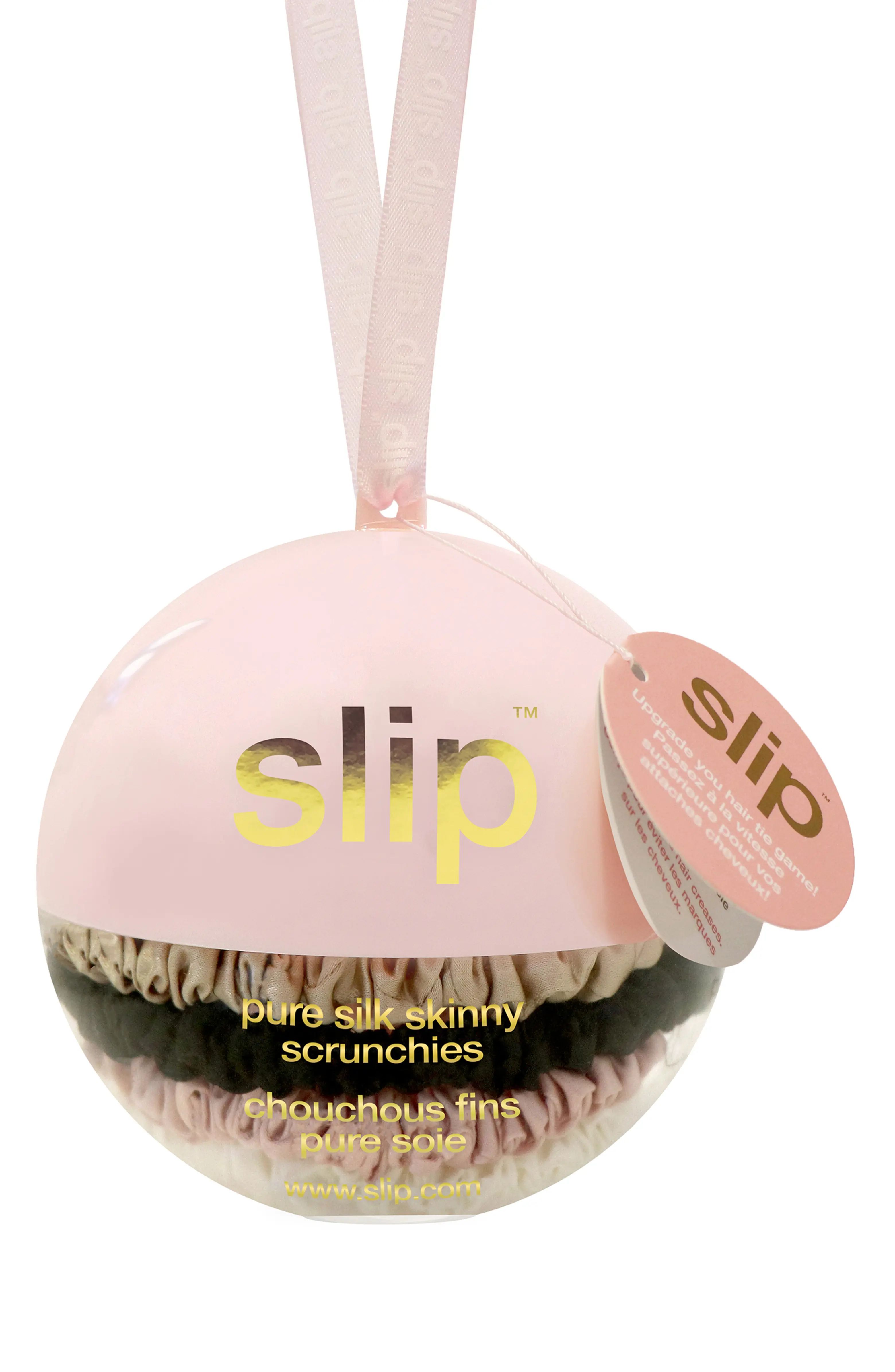 slip™ for beauty sleep Slipsilk™ Hair Tie Holiday Bauble | Nordstrom