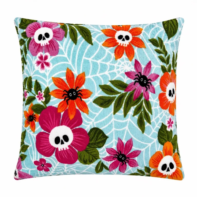 Summerween 18x18 Summerween Floral Pillow - Walmart.com | Walmart (US)