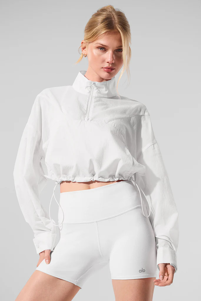 Cropped 1/4 Zip Aerial Pullover | Alo Yoga (US)