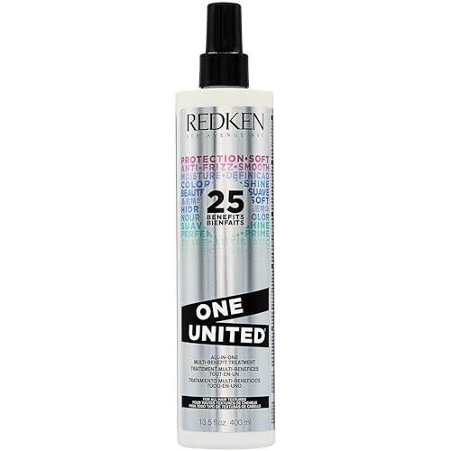 Redken One United All-In-One Leave In Conditioner - Multi-Benefit Leave In Treatment For All Hair Types, Heat Protectant and Detangler Spray, Paraben-Free, 13.5 Fl Oz | Amazon (US)