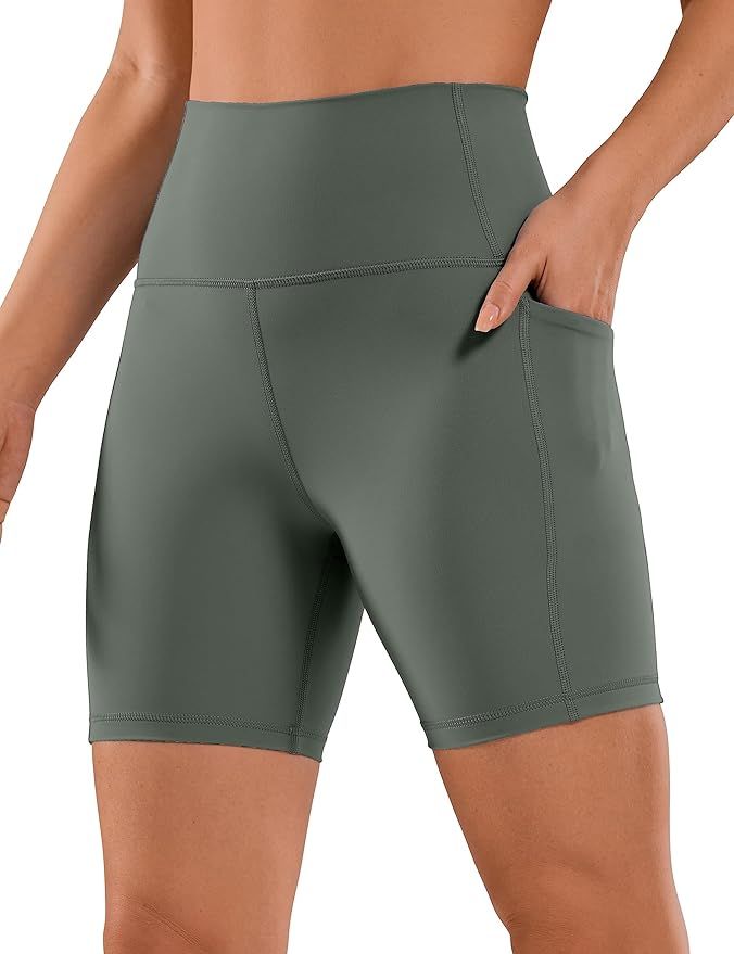 CRZ YOGA Women's Naked Feeling Biker Shorts - 4''/ 5''/ 6''/ 8''/ 10'' High Waisted Yoga Gym Span... | Amazon (US)
