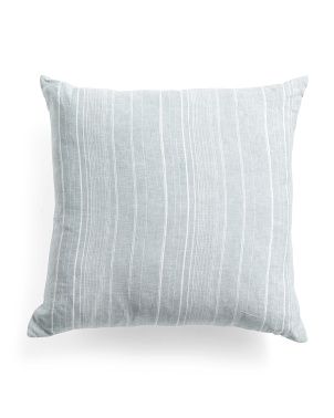 Made In Portugal 24x24 Linen Stripe Pillow | TJ Maxx