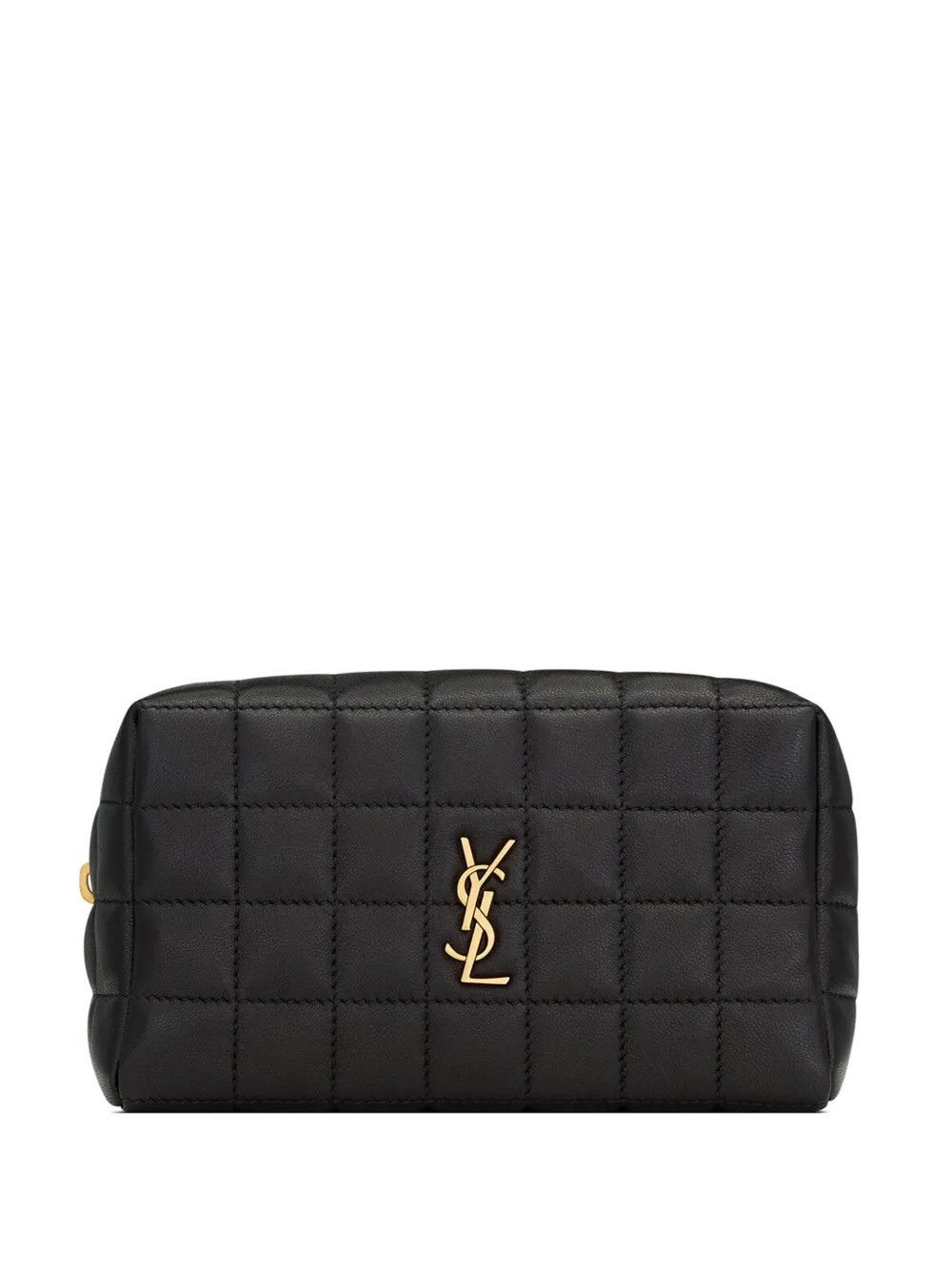 Saint Laurent Cassandre quilted-leather Makeup Bag - Farfetch | Farfetch Global