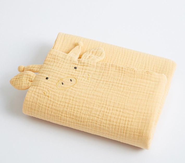 Giraffe Organic Cotton Tencel® Baby Blanket | Pottery Barn Kids