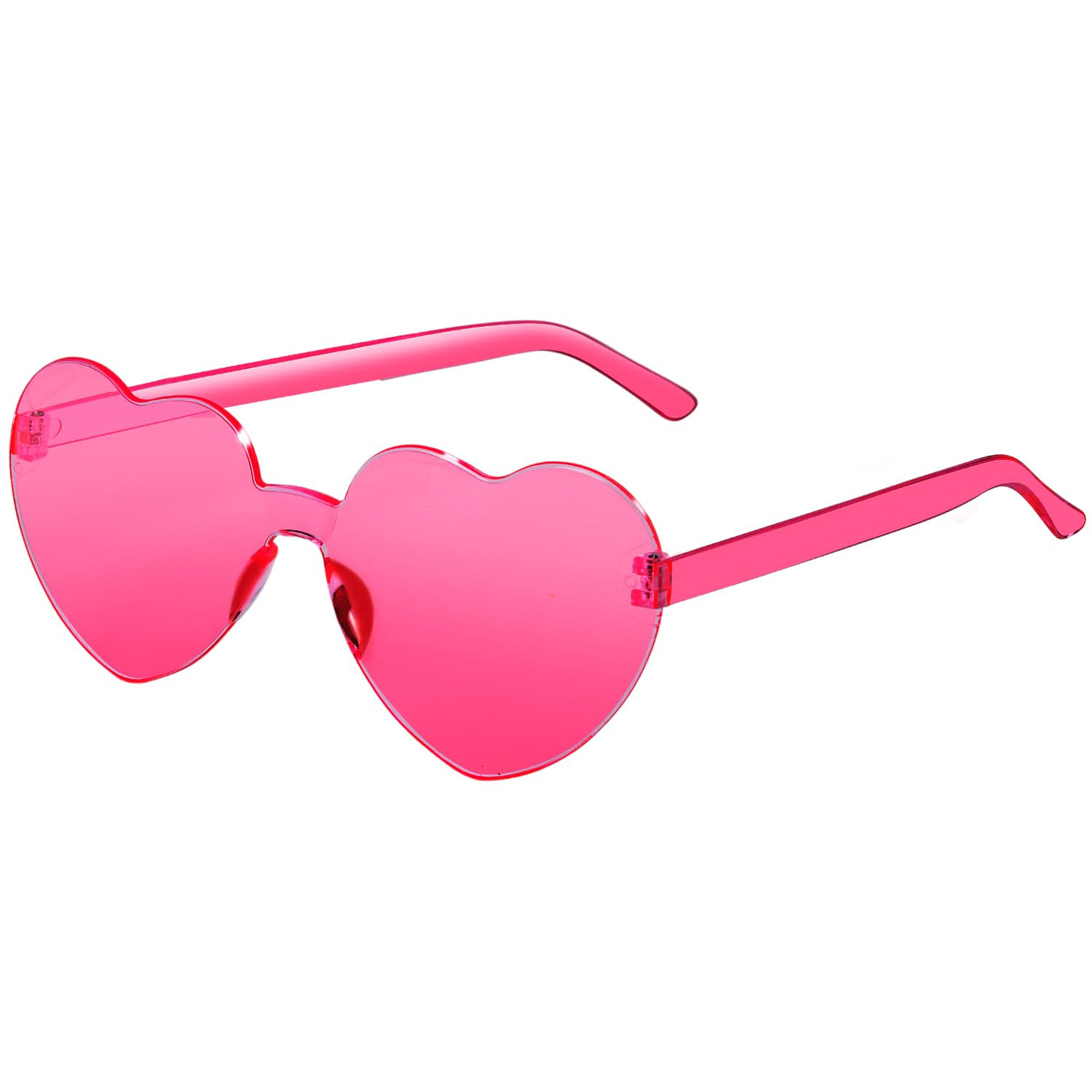 AGGKKY Heart Shaped Sunglasses for Women Colorful Glasses Fun Trendy Transparent Heart Sunglasses... | Amazon (US)