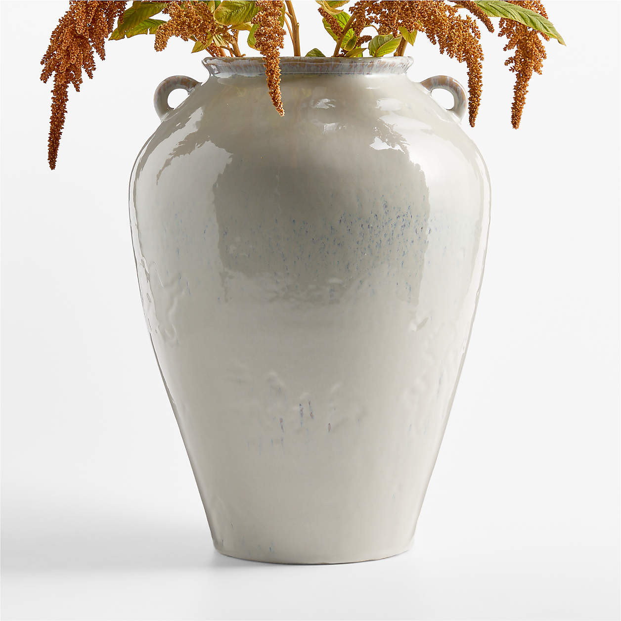 Pompeii Oyster Ceramic Vase 16" + Reviews | Crate & Barrel | Crate & Barrel