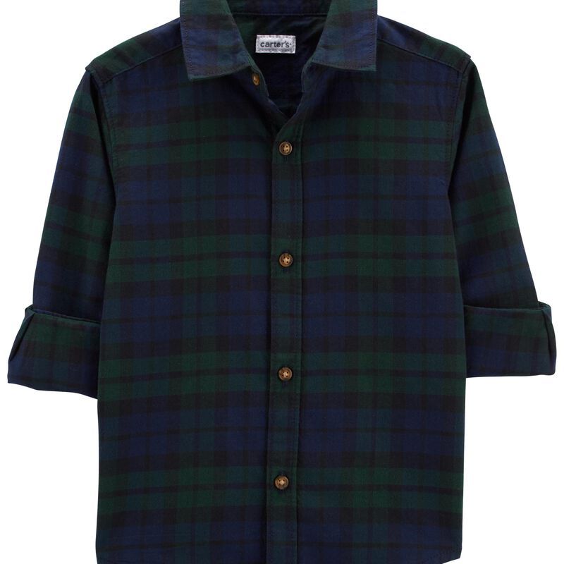 Plaid Button-Front Shirt | Carter's