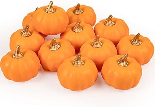 Whaline Artificial Pumpkins Bulk Vintage Orange Pumpkin Harvest Lifelike Pumpkin Fake Foam Pumpki... | Amazon (US)