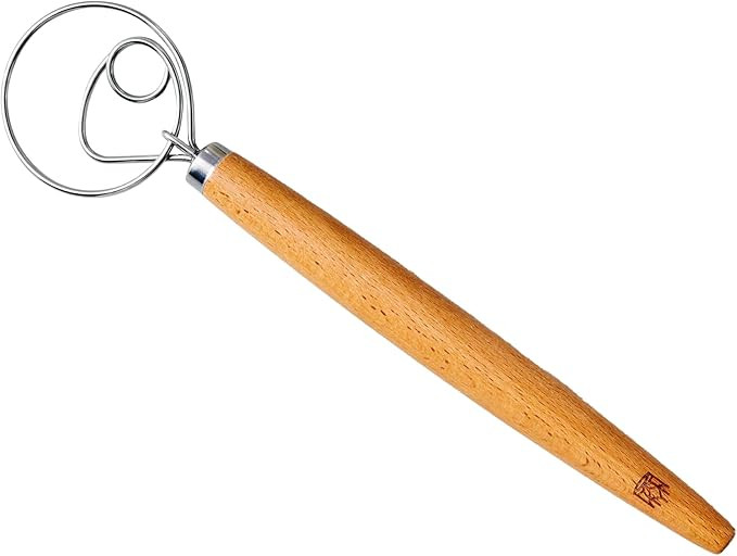 King Arthur Baking Company Baker’s Dough Whisk, Single-Loop, 18/8 Stainless Steel and Beechwood | Amazon (US)