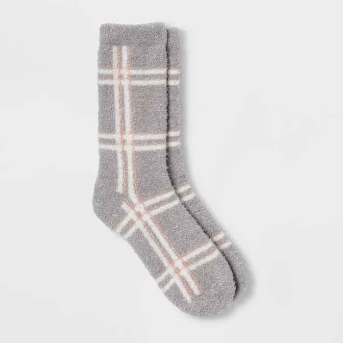 Women's Plaid Cozy Crew Socks - A New Day™ 4-10 | Target