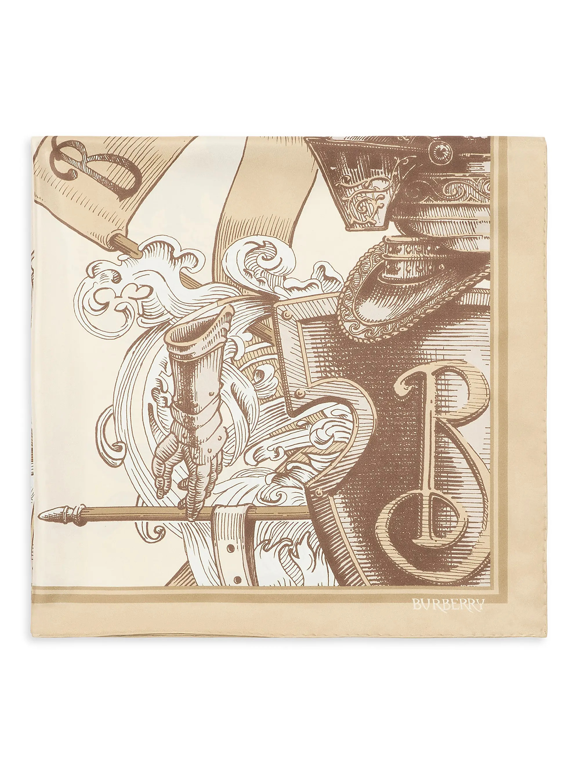 Etched Knight Silk Square Scarf | Saks Fifth Avenue