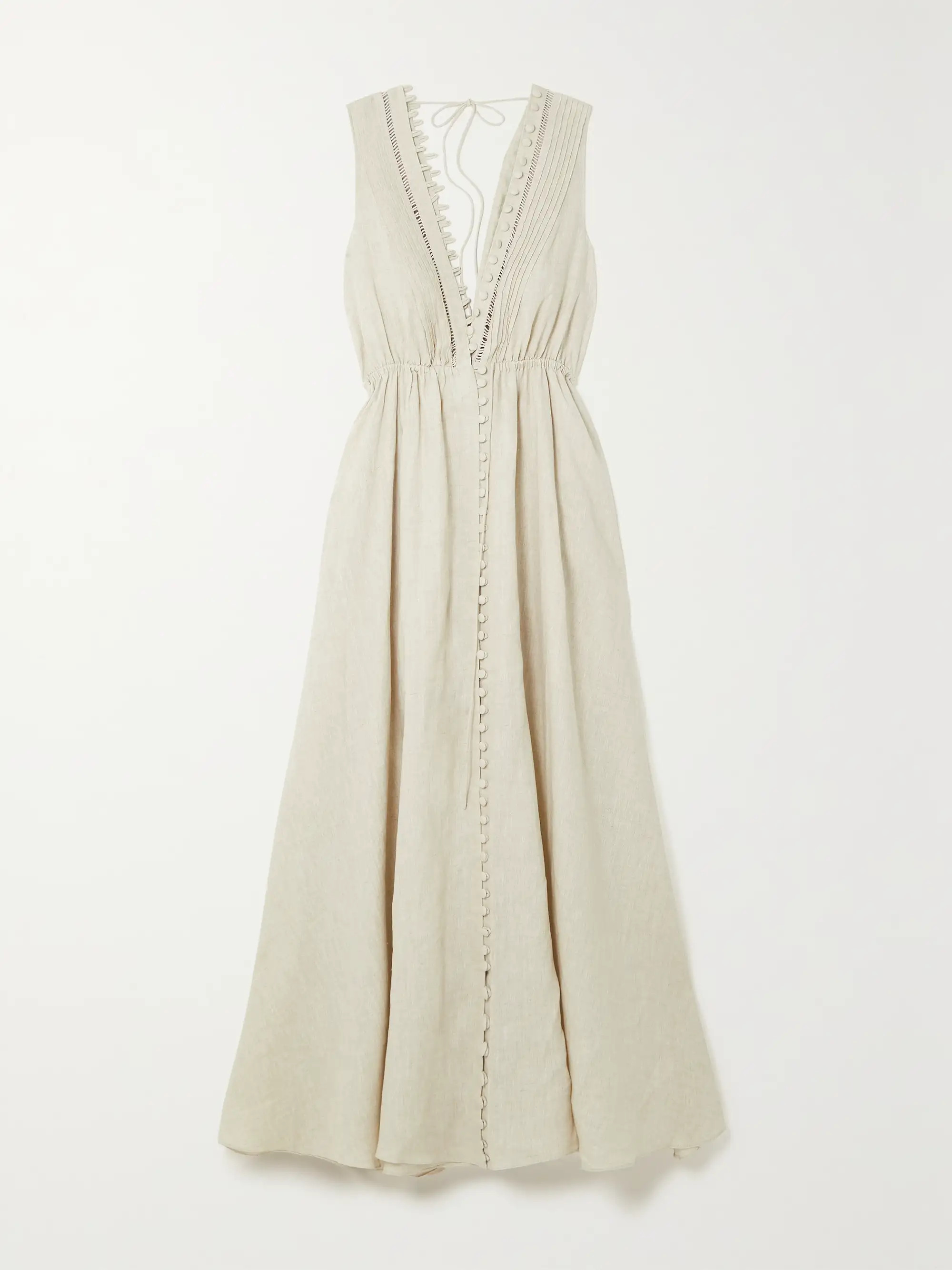 Melinda lace-trimmed linen-batiste maxi dress | NET-A-PORTER APAC