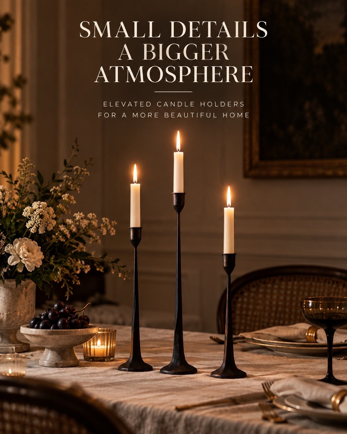 The smallest details are usually what make a home feel the most considered. 🕯️

These sculptural candle holders add height, warmth, and just enough old-world character to make an ordinary table feel beautifully styled—without looking overdone.

Because expensive-looking interiors are built in the details. 🤎

#AmazonFinds #AmazonHome #CandleHolders #CandlestickHolders #Tablescape #TableDecor #DiningRoomDecor #OldWorldStyle #ClassicInteriors #TimelessDecor #DesignerLook #AffordableLuxury #ElevatedLiving #BeautifulHome #CallsignDesign