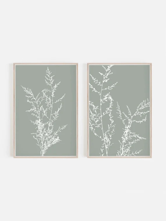 Digital Prints, Sage Green Prints, Green Wall Art, Botanical Prints, Botanical Wall Art, Art Prin... | Etsy (US)