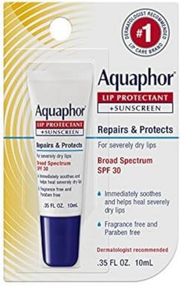 Aquaphor Lip Repair + Protect UVA/UVB, SPF 30, 0.35 Ounce (Pack of 6) | Amazon (US)