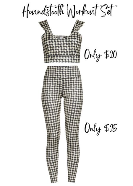 Just ordered! How cute is this houndstooth workout set?! I ordered a size small in both pieces. The set is under $50.

Walmart fashion, workout outfit, Walmart finds, affordable workout

#LTKfit #LTKunder50 #LTKstyletip