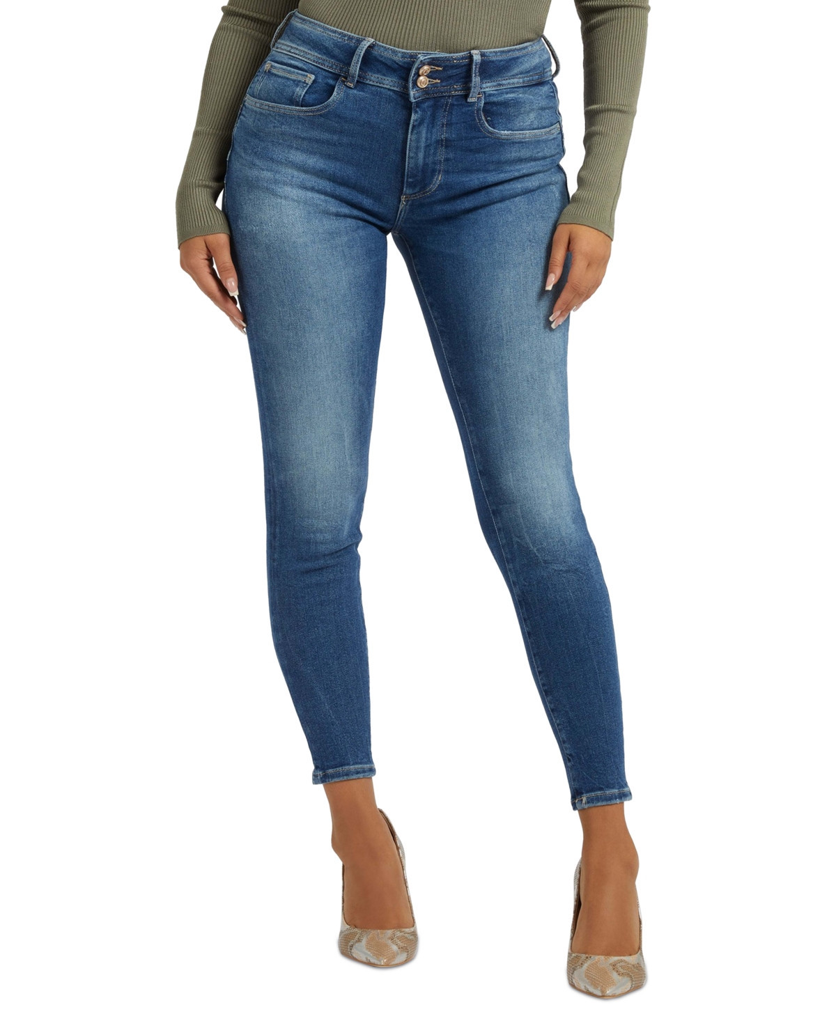 Guess Women's Shape Up Mid-Rise Skinny Jeans | Macys (US)