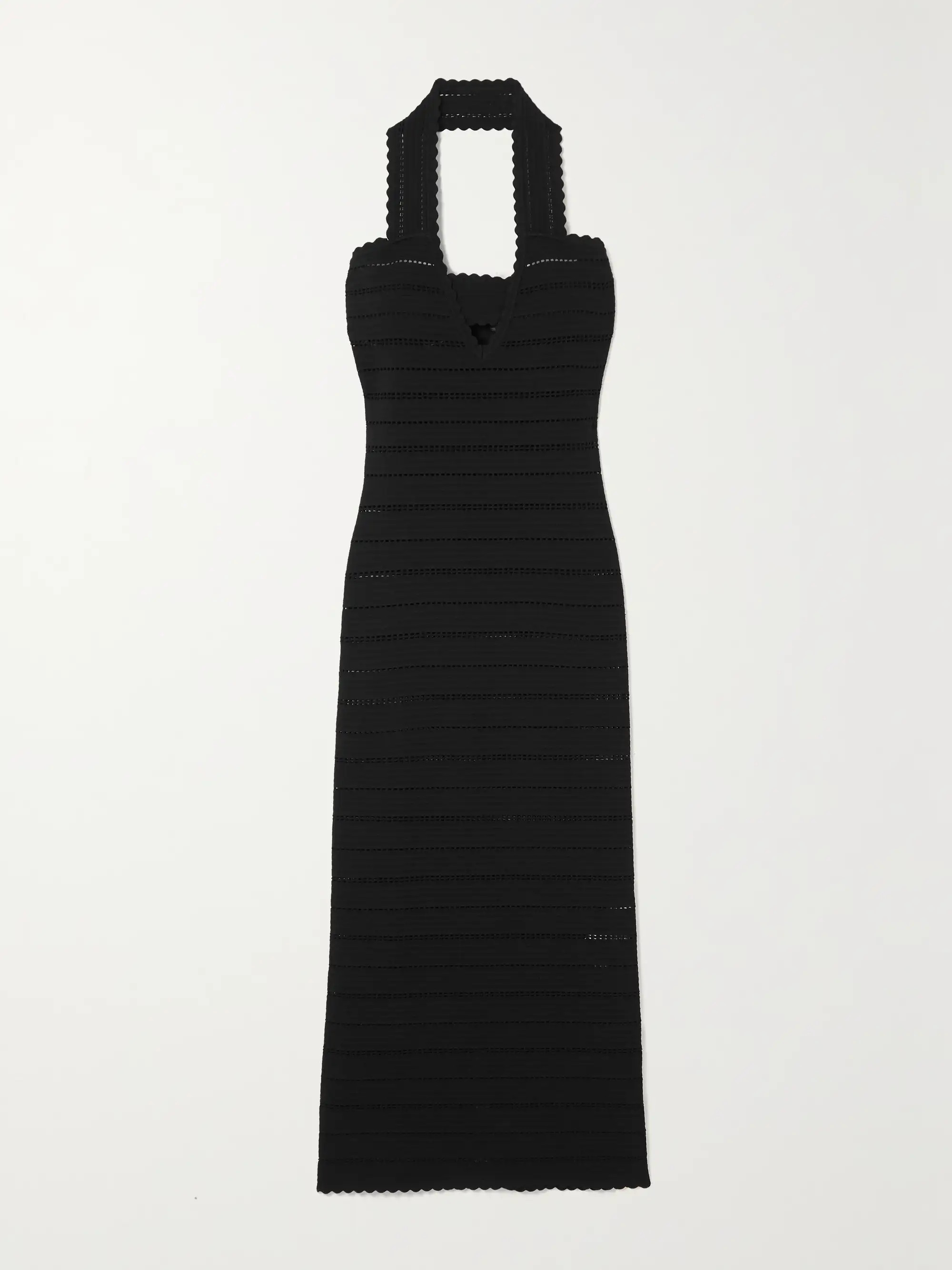 Pointelle-knit halterneck midi dress | NET-A-PORTER (UK & EU)