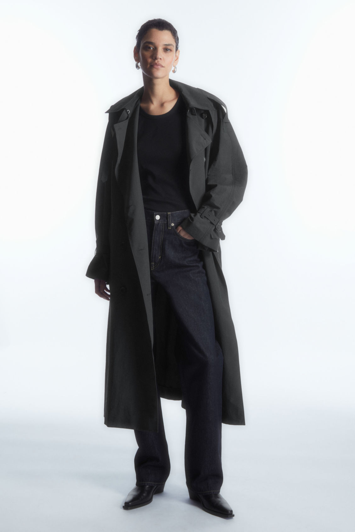 COLUMN JEANS - Dark blue - WASHED BLACK - COS | COS (US)