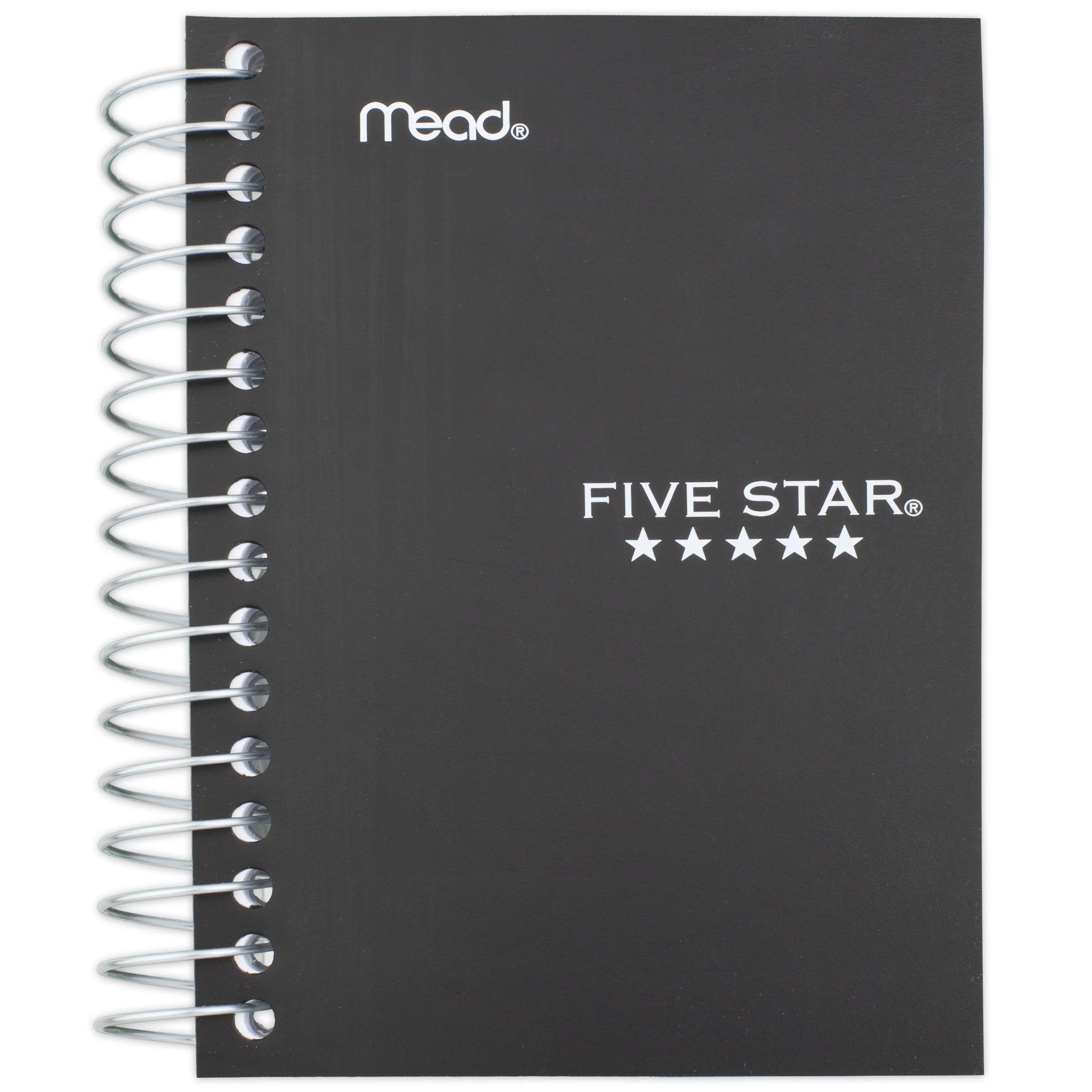 Five Star Fat Lil' Wirebound Notebook, College Ruled, 3 1/2 " x 5 1/2", Black (450021AA2-MT) - Wa... | Walmart (US)