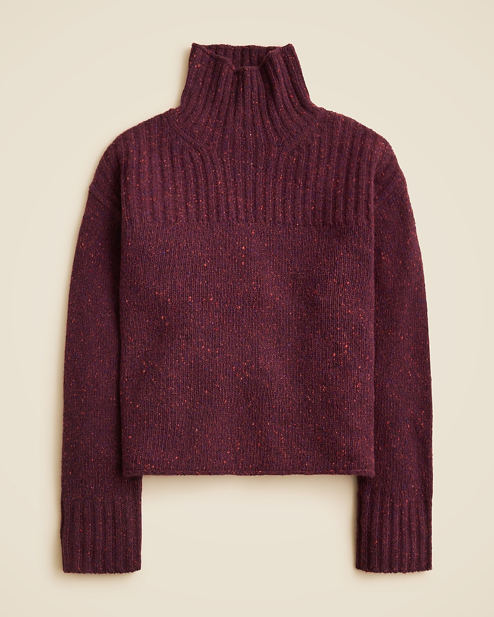Ribbed turtleneck sweater in donegal wool blend | J. Crew US