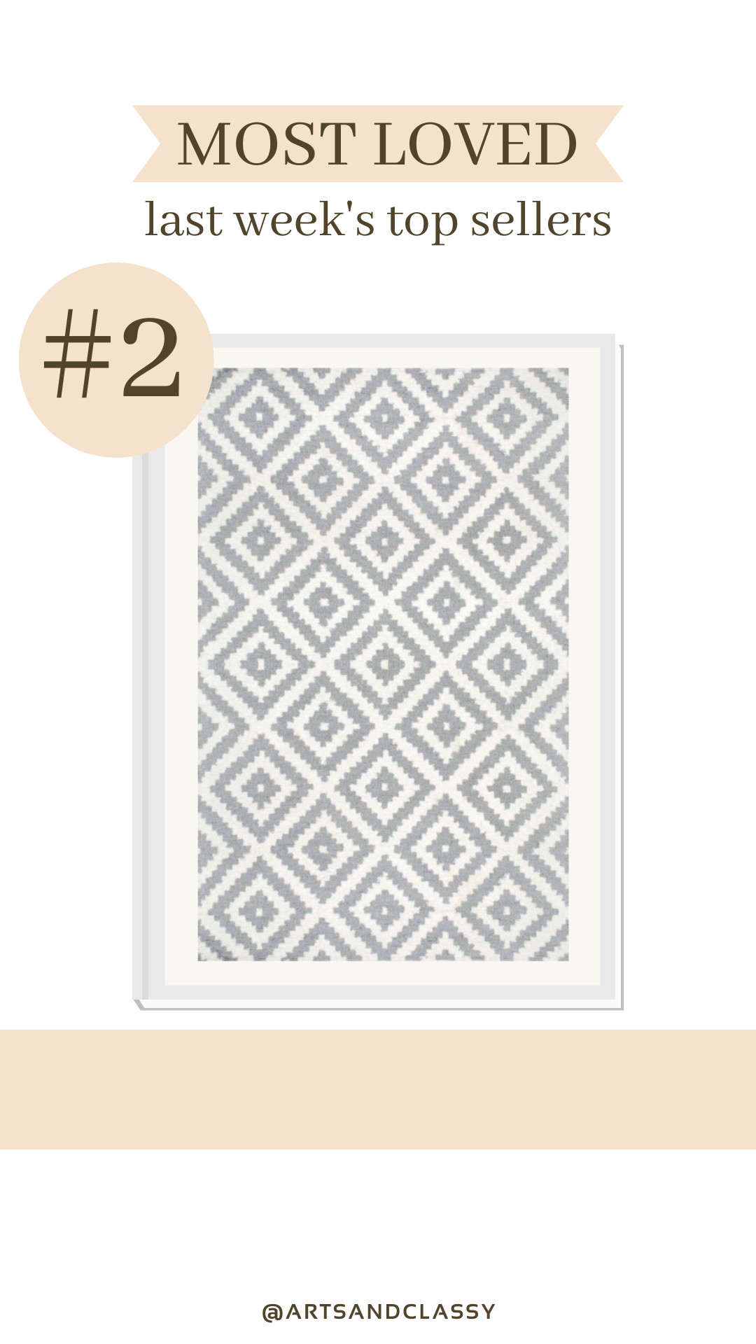 At #2 this week is the Scandinavia Diamond Rug from Rugs USA—and it's currently on major clearance! The neutral tones and geometric pattern bring that cozy, minimalist charm that works with so many styles, from modern farmhouse to boho chic. It’s a total steal and the perfect piece to ground any space beautifully.
 

 #LTKHome #LTKFindsUnder50 #LTKFindsUnder100