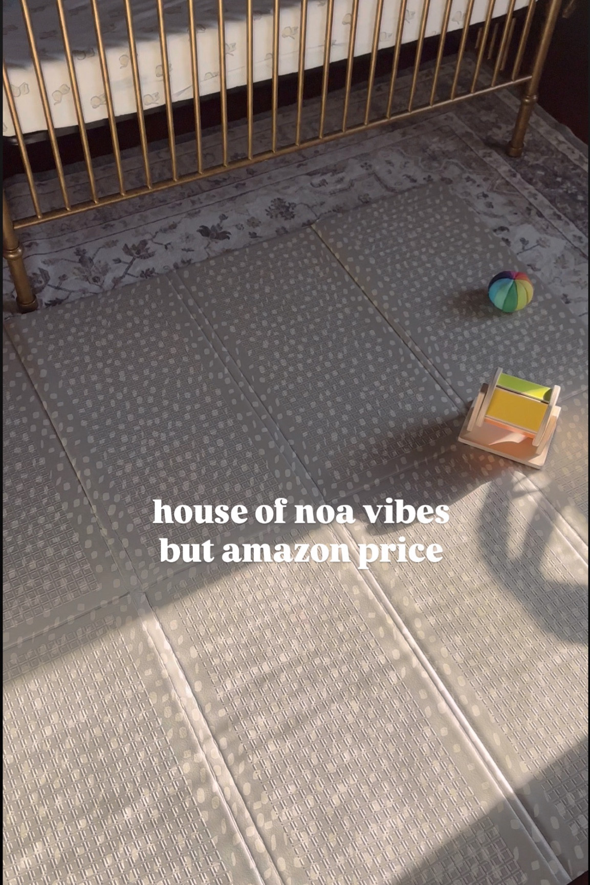 Baby playmat from Amazon, similar look to the house of noa fawn print but a lot less $$! It’s also reversible with a cute safari or star design 

Amazon baby find 

#LTKBaby