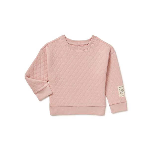 easy-peasy Baby and Toddler Girls Quilted Sweatshirt, Sizes 12 Months-5T - Walmart.com | Walmart (US)