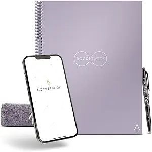 Rocketbook Smart Reusable - Dot-Grid Eco-Friendly Notebook with 1 Pilot Frixion Pen & 1 Microfibe... | Amazon (US)