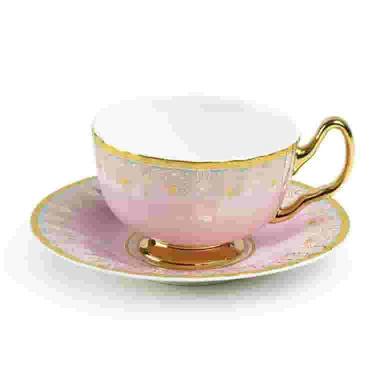 Grace Teaware White Floral Toile 6oz Fine Porcelain Tea Cup and Saucer | Walmart (US)