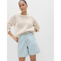 M&S Pure Cotton Denim Classic Shorts Light Indigo Mix | Marks & Spencer (UK)
