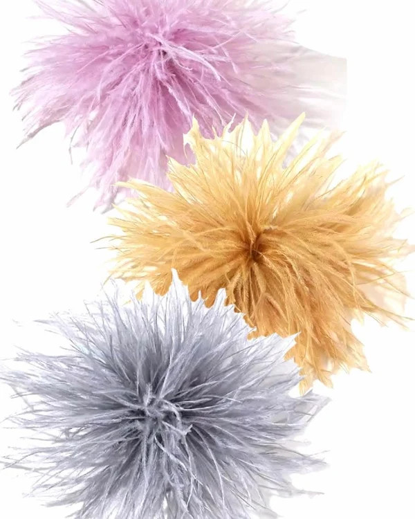 CANYON POMPOM FEATHER BROOCH SET/3 -CHELSEA | Fallon Jewelry