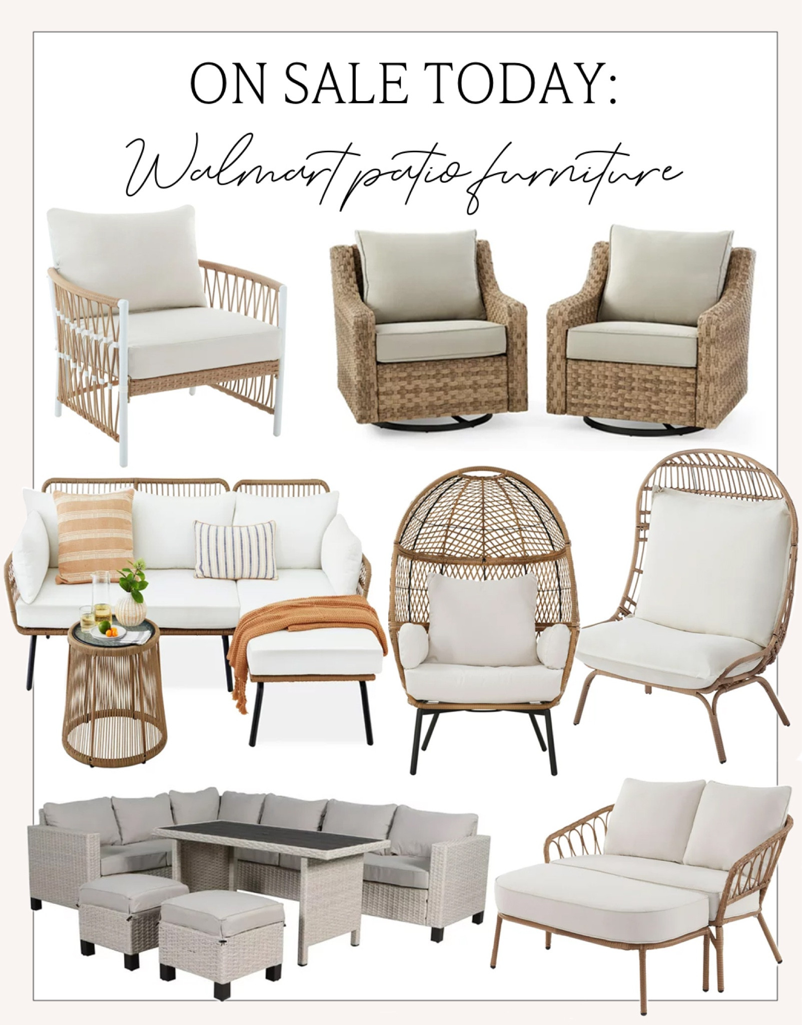 Walmart patio furniture all on sale! 

#walmartfinds #walmarthome #patiofurniture 

#LTKhome #LTKsalealert #LTKSeasonal