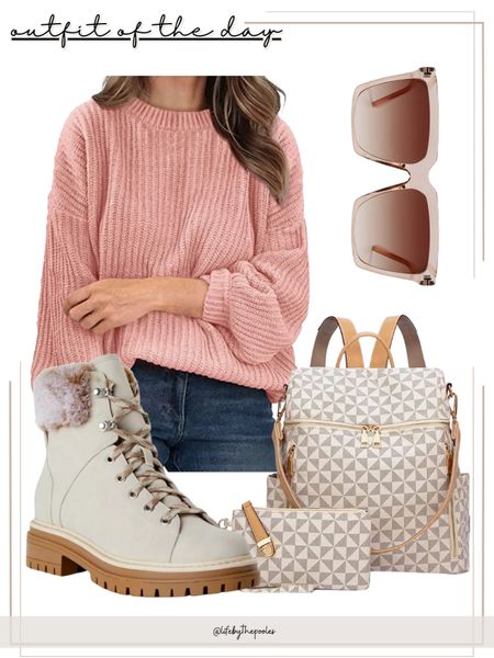 Pink outfit, winter outfits, winter fashion, girly outfits, combat boots, lace up boots, designer bag dupe, pink sweater, Valentine’s Day, sunglasses, spring sweater, amazon fashion, amazon apparel, Walmart fashion, Walmart outfits, Walmart apparel, #walmart #amazon #winterootd #casual #girly #pink #valentienes #valentinesday #LTKunder100 #boots #combatboots #winterboots #LTKunder50

#LTKstyletip #LTKSeasonal